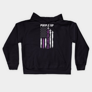 Purple Up For Military Kids Military Child Month Kids Hoodie